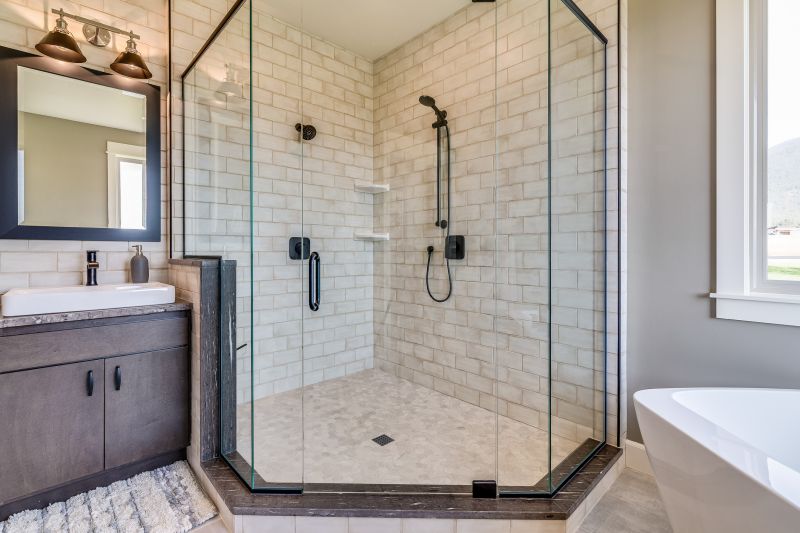 Spa-Style Shower with Glass Enclosure
