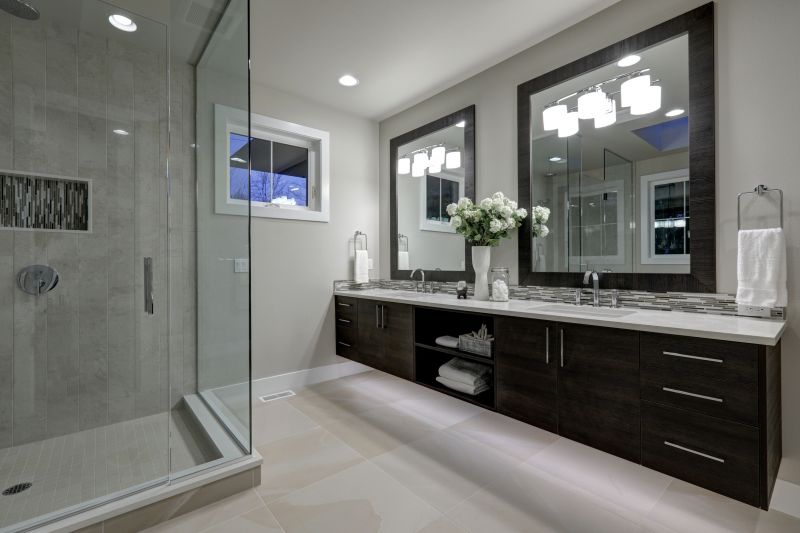Double Vanity with Modern Hardware